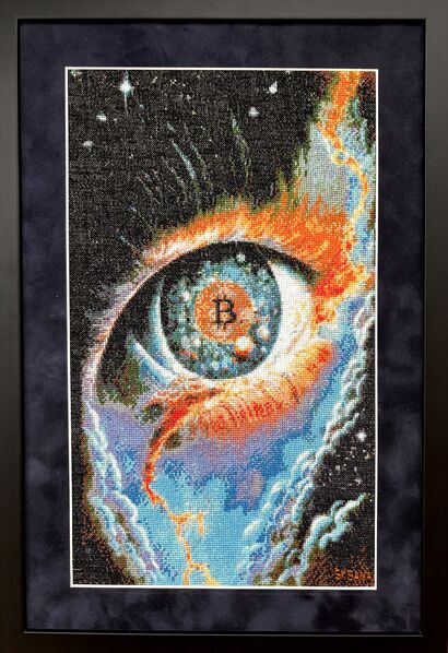 WORLD OF BITCOIN - a Paint Artowrk by Aksana Zasinets 